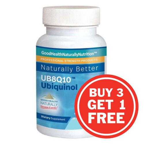 UB8Q10 Ubiquinol - 4 x 60 Softgels ( ONE POT FREE )