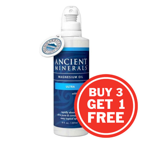 Ancient Minerals Professional Strength Magnesium Oil 3 + 1 Offer