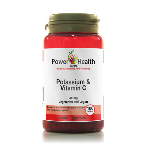 Potassium 200mg + Vitamin C 50mg - 100 Tablets